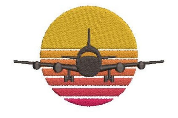 Retro Plane Silhouette with Sunset: A Designer’s Review