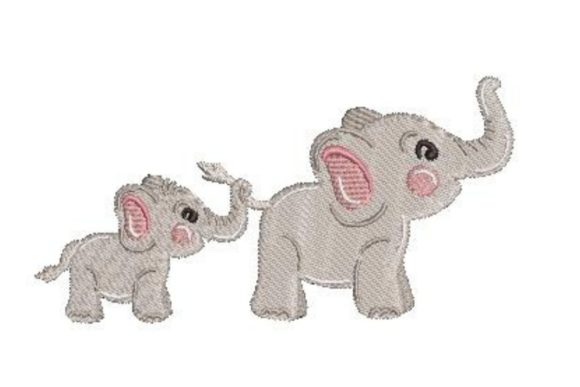 Review: Watercolor Elephants Holding Tails Design